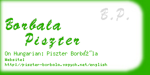 borbala piszter business card